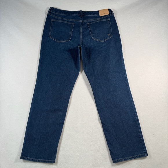Seven 7 Jeans Womens 14 Blue Slim Straight High Rise Dark Wash - Picture 2 of 13